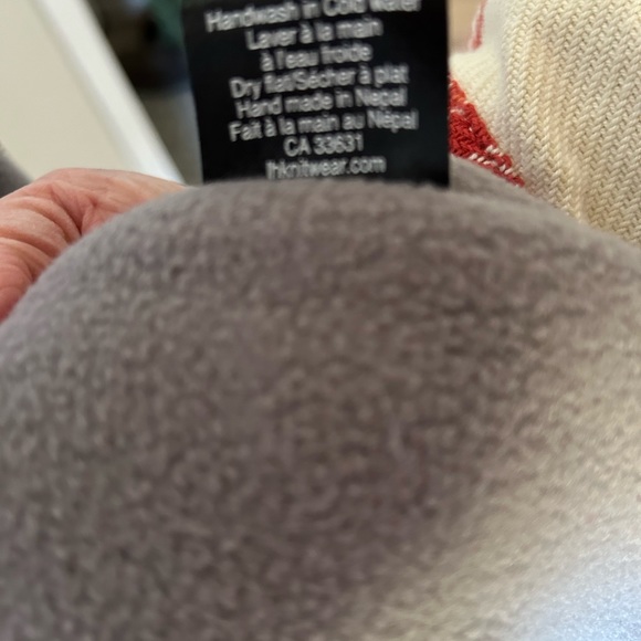 Sundance XL wool fleece lined Sweater cardigan, embroidery deer & flowers - Picture 10 of 13